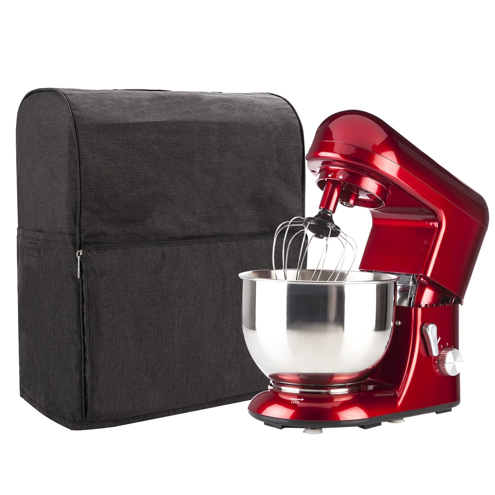 Premium KitchenAid Stand Mixer Cover for 5-8 Quart Bowl Lift Models - Durable Dust Protection with Zipper Pocket - Perfect for KitchenAid Mixer & Attachments Storage - Ideal for Baking Enthusiasts & Home Chefs