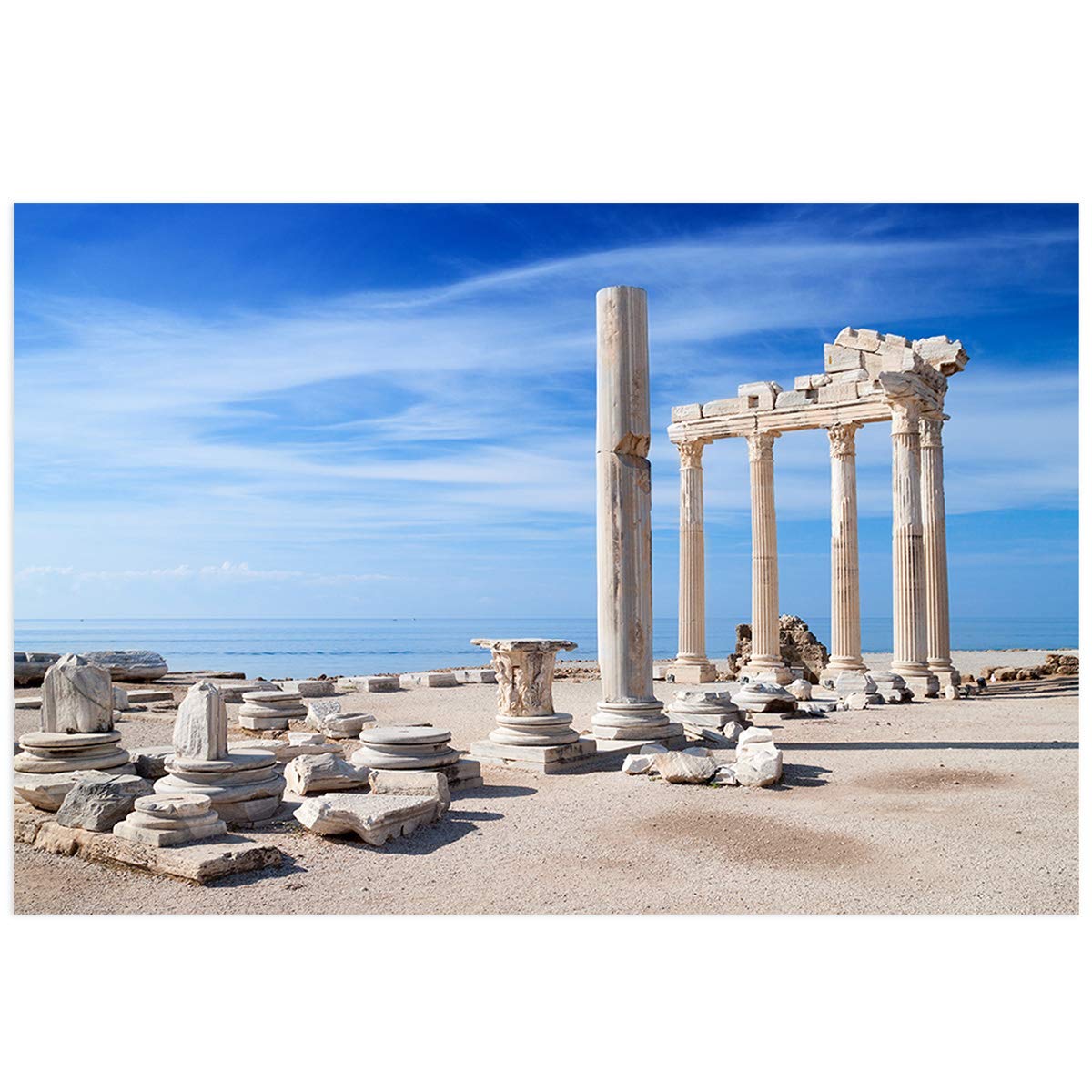 T&H XHome Aquarium Decor Background - Turkish Ancient Ruins Pattern Fish Tank Sticker Wallpaper | PVC Adhesive Poster 36.4