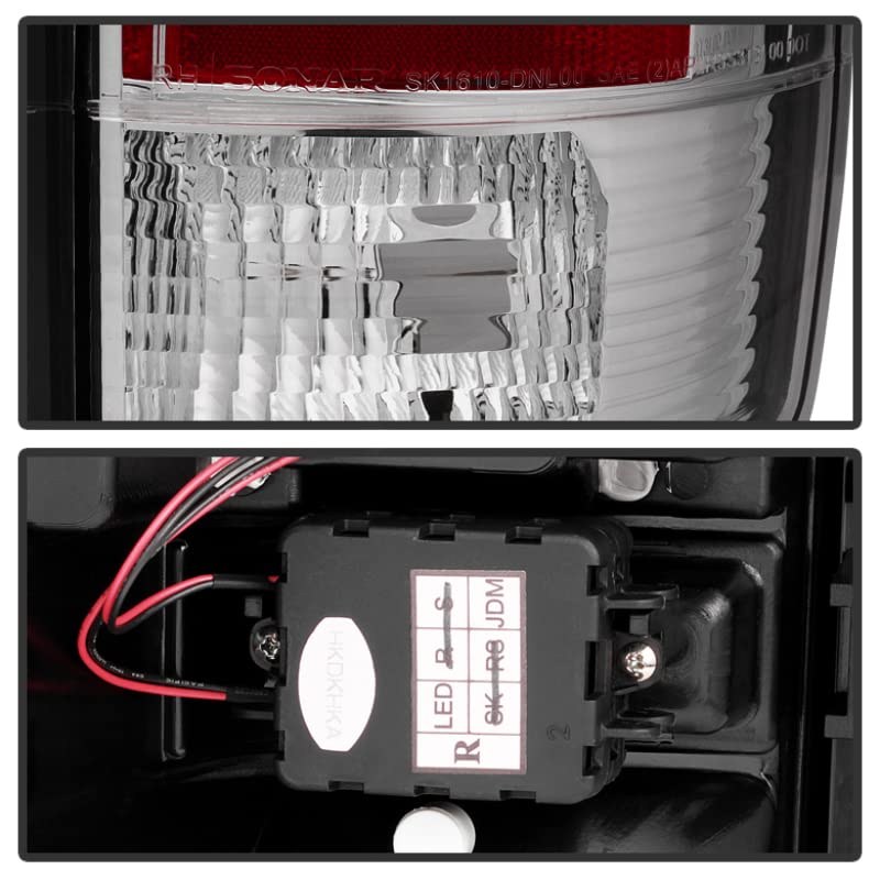 Spyder Auto 5001535 LED Tail Lights - Chrome/Clear Style for Trucks & SUVs - Enhanced Visibility & Modern Look for Night Driving & Off-Road Adventures