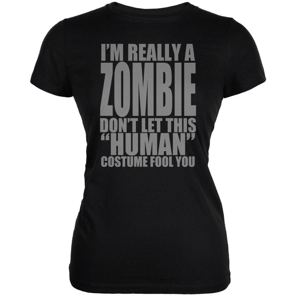Old Glory Halloween Human Zombie Costume T-Shirt for Women - Scary Zombie Graphic Tee for Halloween Parties, Cosplay & Themed Events