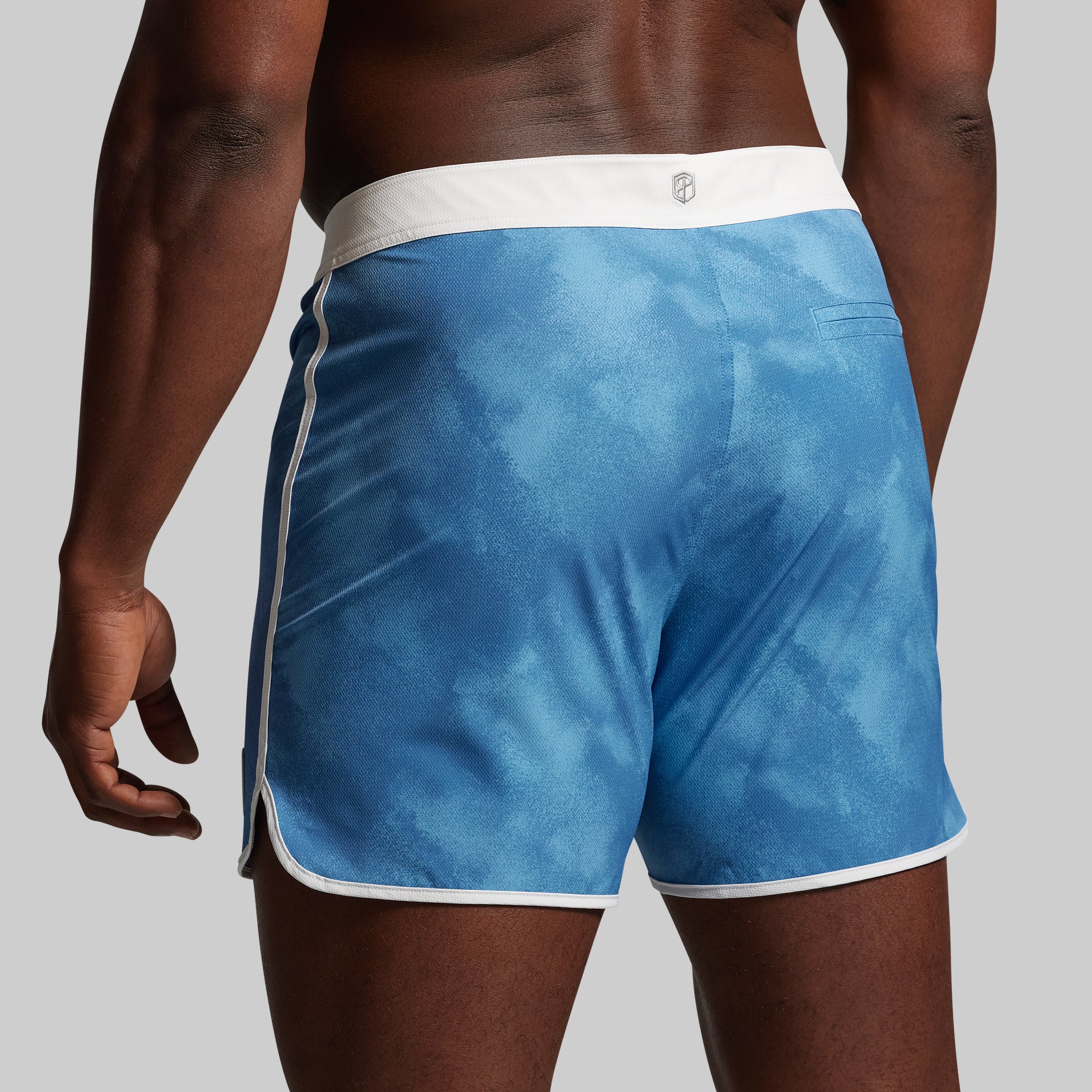 Men's Island Short 5 - Quick-Dry Swim Trunks with Pockets in Glacier Blue - Perfect for Beach, Pool & Summer Vacations