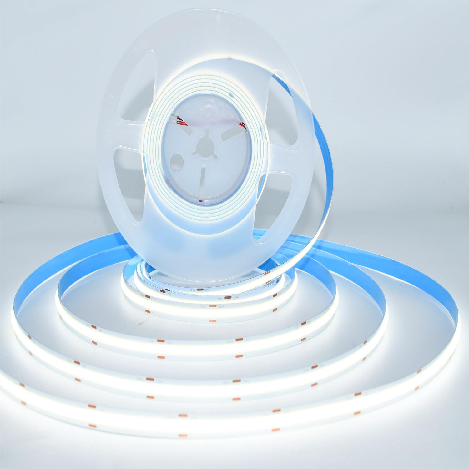16.4ft/5m COB LED Strip Lights 6500K Daylight White - 1920 LEDs, 38400LM Super Bright, Dimmable, Non-Waterproof - Perfect for Home Decoration, Kitchen Lighting, and Commercial Spaces