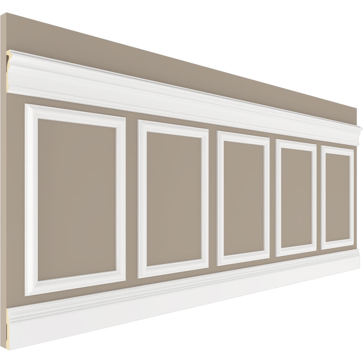 Ashford Traditional Wainscot Paneling Kit - 94.5 Inch Long Premium Wood Wall Paneling for Home & Office Decor | Easy DIY Installation for Living Room, Dining Room & Bedroom