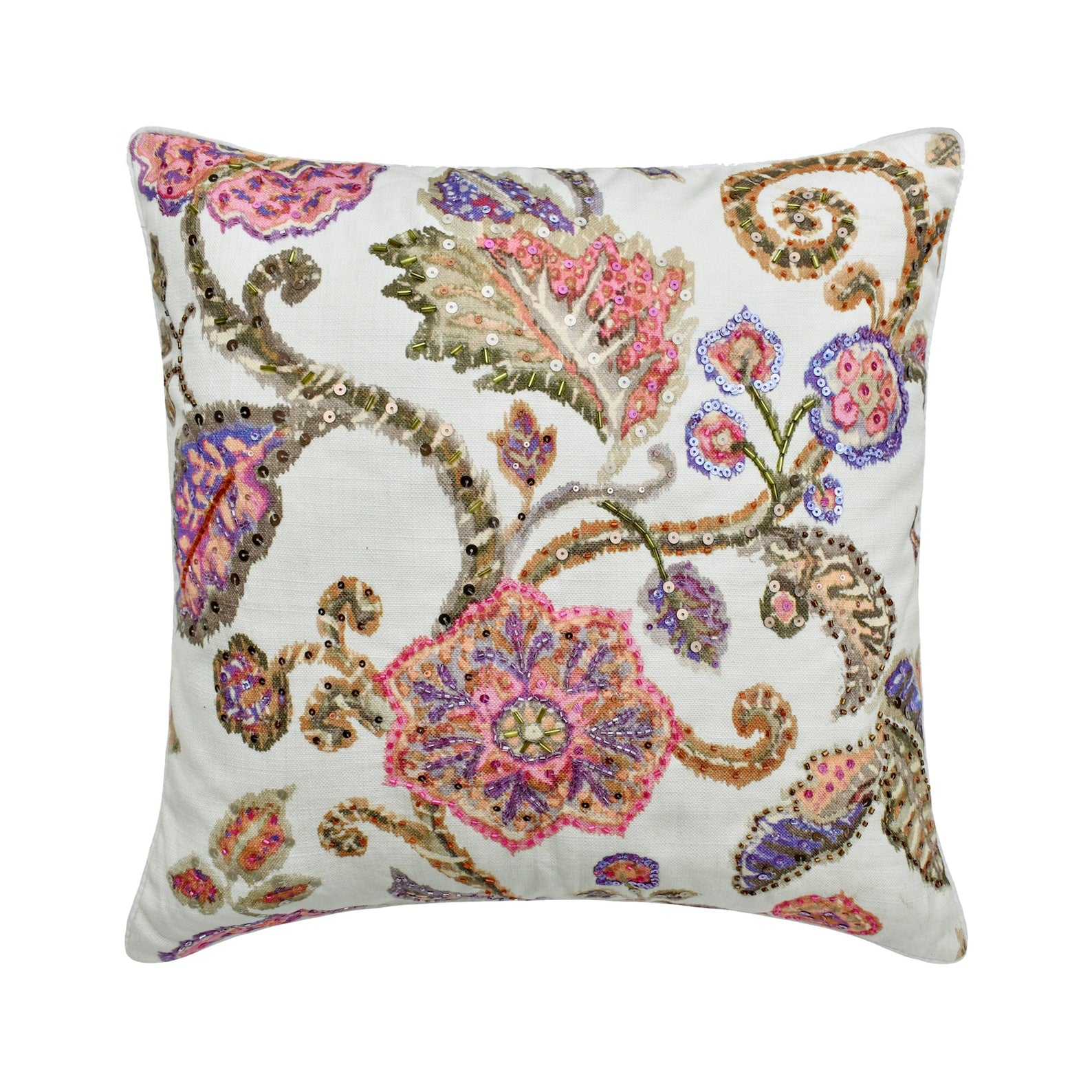 Aster Pink Cotton Decorative Euro Sham Pillowcase - Soft Luxury Bedding for Home Decor, Perfect for Master Bedroom, Guest Room & Hotel Use