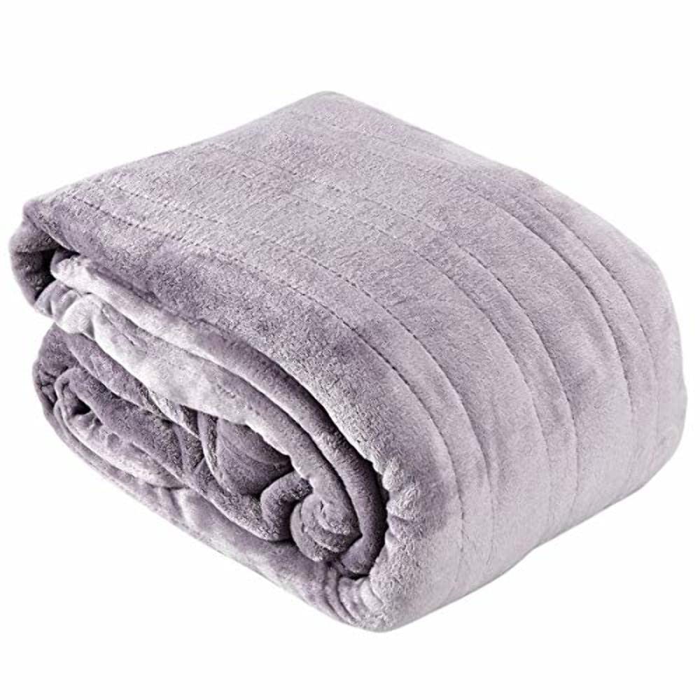 Westerly Twin Size Electric Heated Blanket - Soft & Cozy Purple Warming Blanket for Winter | Perfect for Bed, Sofa & Cold Nights