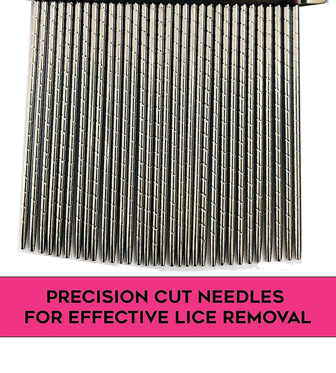 FOZZBY Stainless Steel Lice Comb - Double Sided Teeth for Effective Head Lice Treatment, Reusable & Durable (Multicolor) - Perfect for Home, School & Travel Use