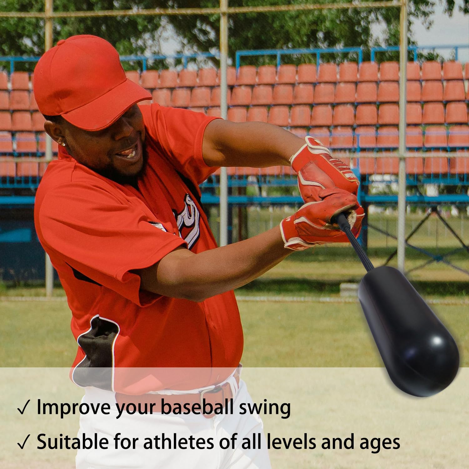 Baseball Hitting Trainer - Improve Batting Skills with Centrifugal Force & Rope Training Equipment | Perfect for Baseball Practice, Batting Drills & Swing Training at Home or Field