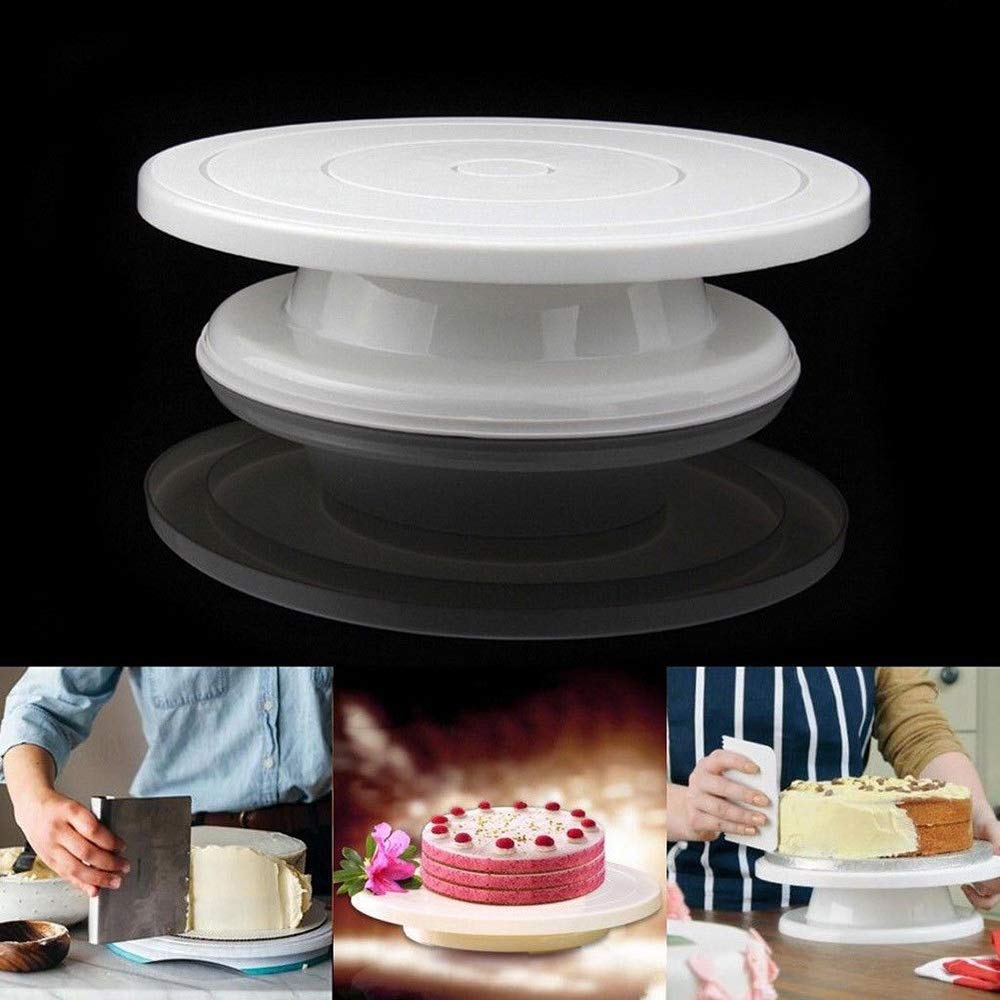 Hofumix 12-Inch Revolving Cake Stand - Premium Cake Decorating Turntable for Baking, Frosting & Decorating - Durable Cake Turning Table with Non-Slip Base - Perfect for Birthday Cakes, Wedding Cakes & Dessert Presentation (1 Pack)