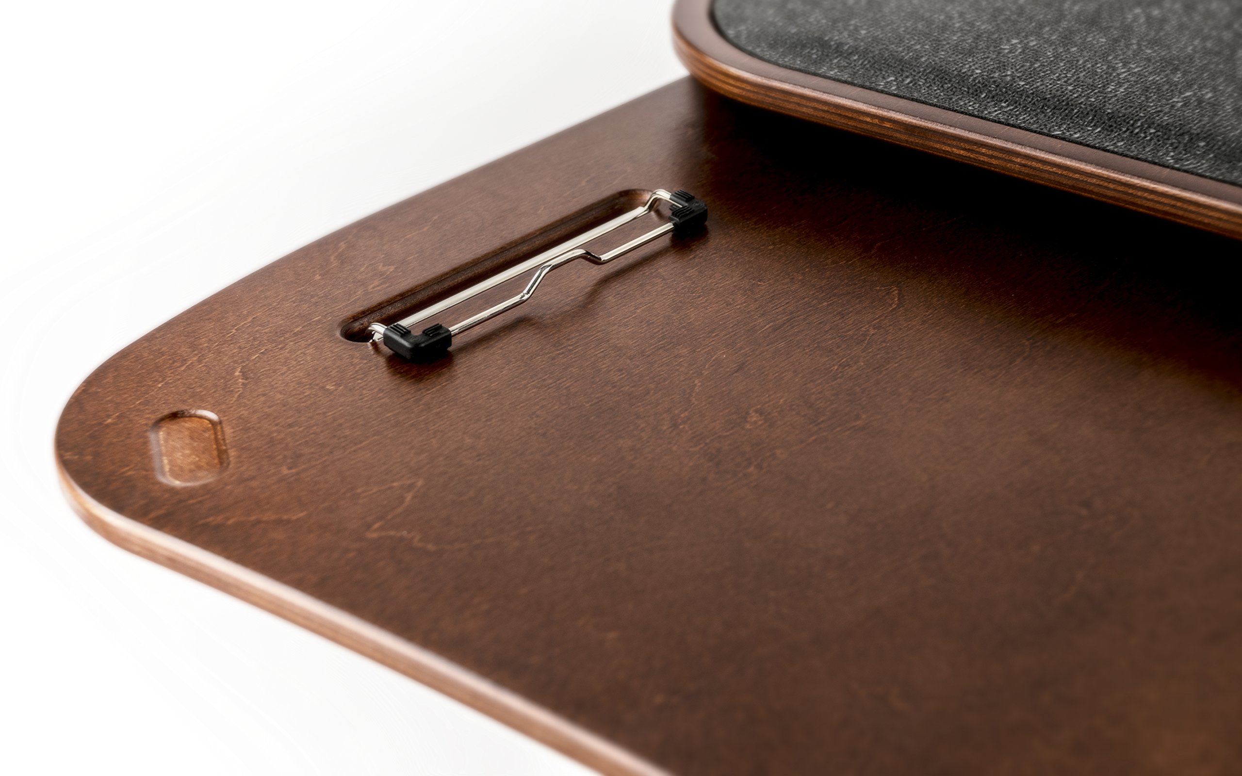 AutoExec AUE10053 GripMaster Car Desk with Phone Mount - Mahogany Finish Wooden Laptop Tray for Work & Dining in Vehicle | Perfect for Road Trips, Business Travel & Commuting