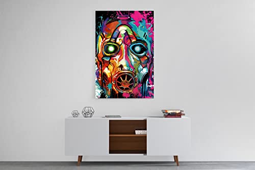 Borderlands Psycho Handmade Canvas Wall Art - Extra Large 1-Panel Poster for Living Room Decor | Unique Gamer Gift for Home & Office | Perfect for Game Rooms, Man Caves & Borderlands Fan Collections