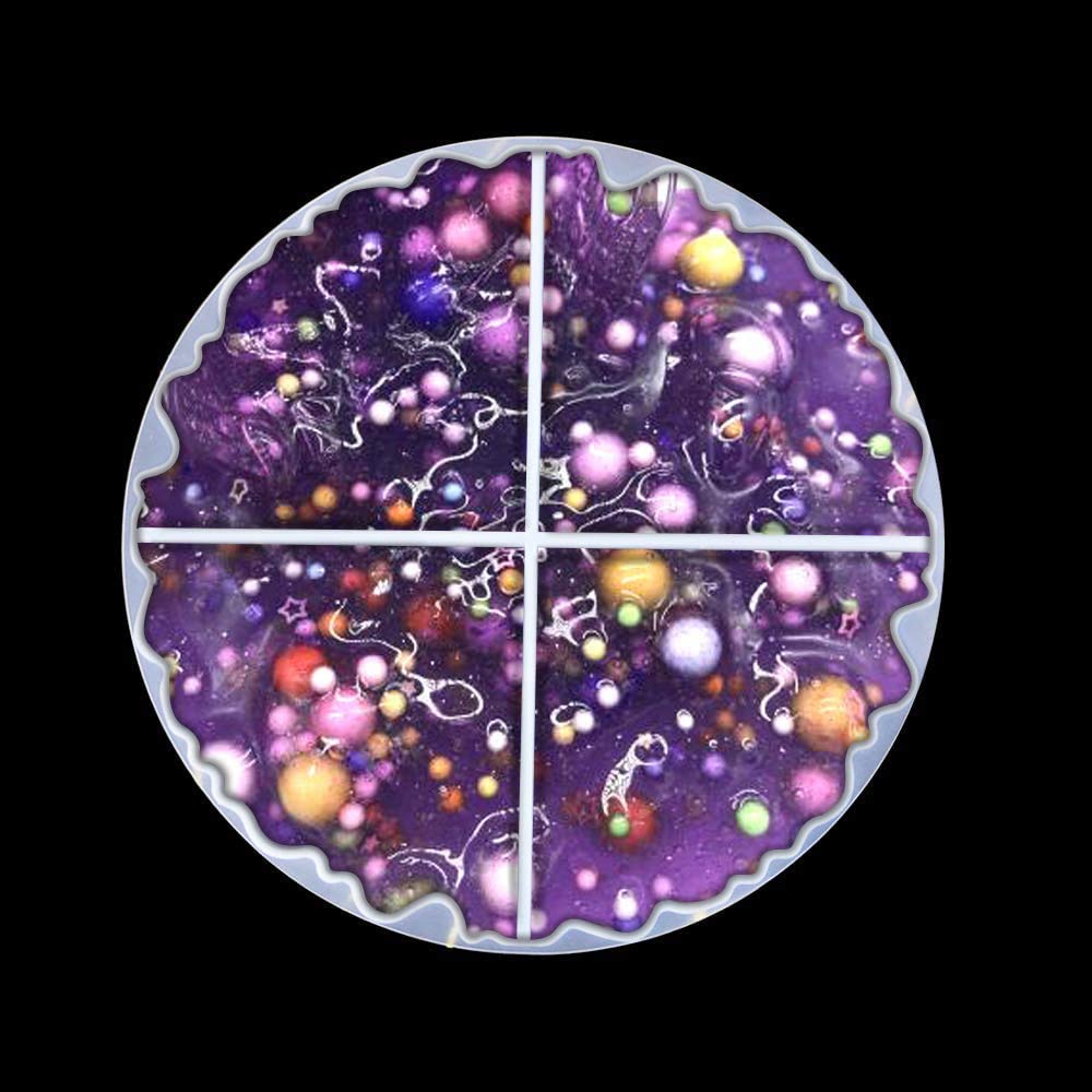 YWNYT Silicone Coaster Molds - Irregular Wave Round Epoxy Resin Agate Coaster Molds for DIY Craft Making | Perfect for Resin Casting, Home Decor & Gift Ideas