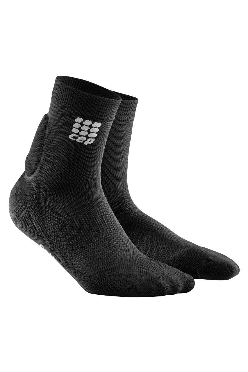 CEP Women's Orthopedic Achilles Support Short Socks - Black | Compression Socks for Running, Hiking & Sports Recovery | Ankle Pain Relief & Injury Prevention