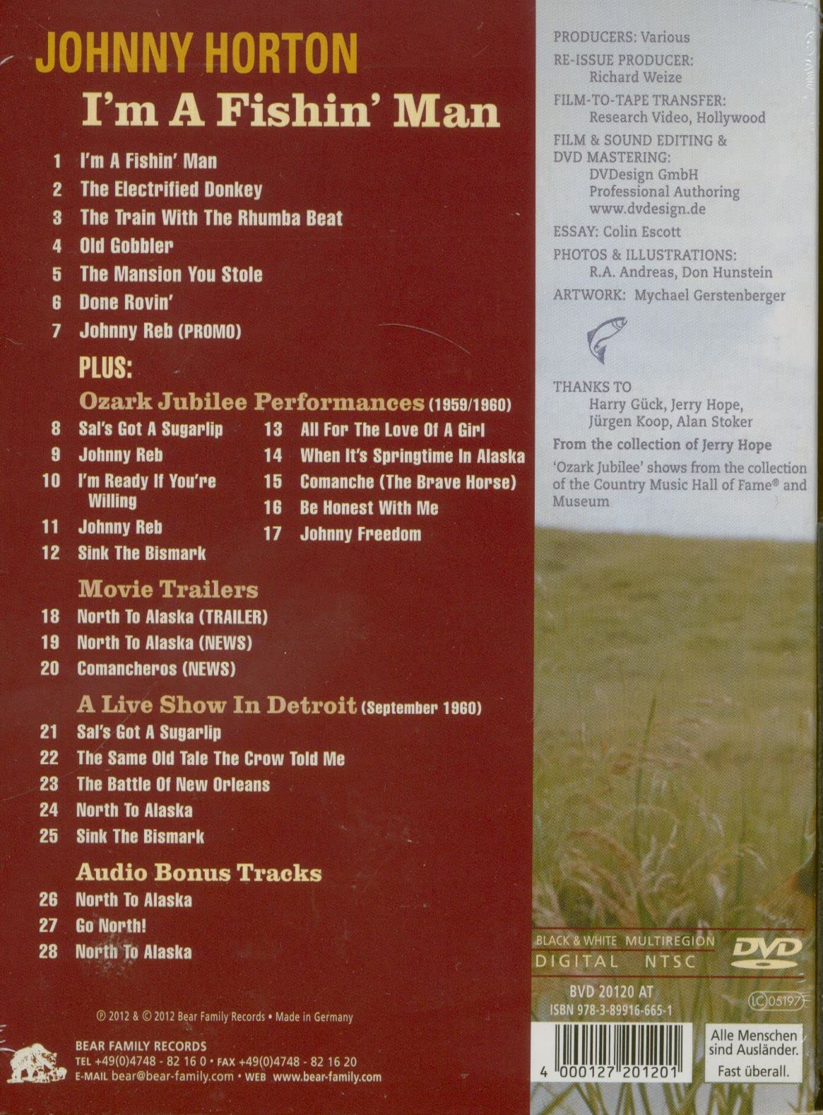 Johnny Horton: I'm A Fishin' Man - Classic Country Music CD - Perfect for Road Trips & Outdoor Adventures