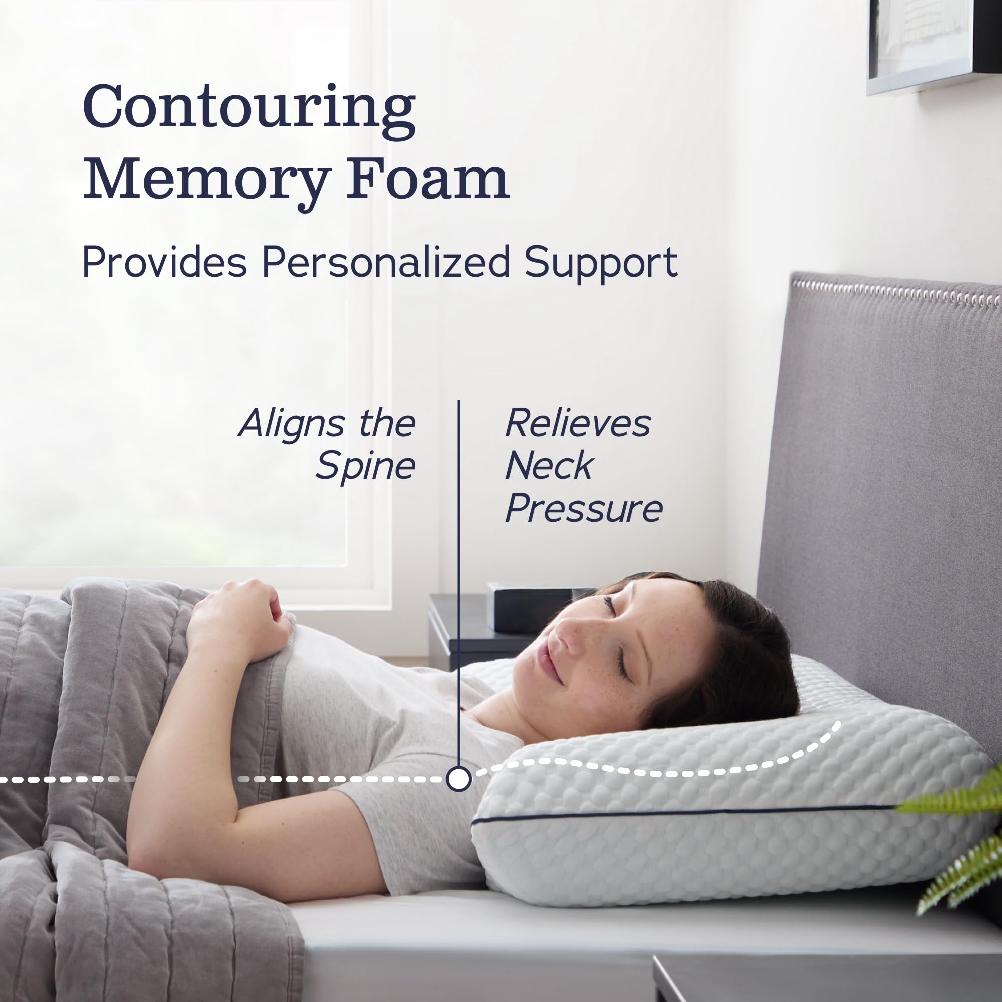 WEEKENDER Gel Memory Foam Pillow - Queen Size 2-Pack - Medium Plush Feel for Neck & Shoulder Support - Ideal for Back, Side & Stomach Sleepers - Perfect for Home, Hotel & Hospital Use - Great for Travel, Office Naps & Post-Surgery Recovery