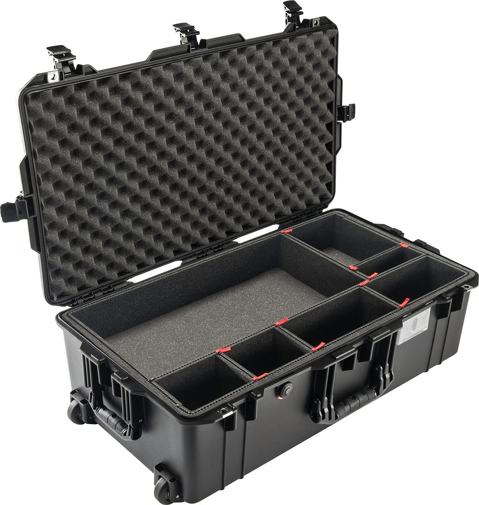 Pelican 1615 Air Carry On Waterproof Hard Case with TrekPak Dividers - Black | TSA Approved Luggage for Travel, Photography & Outdoor Adventures