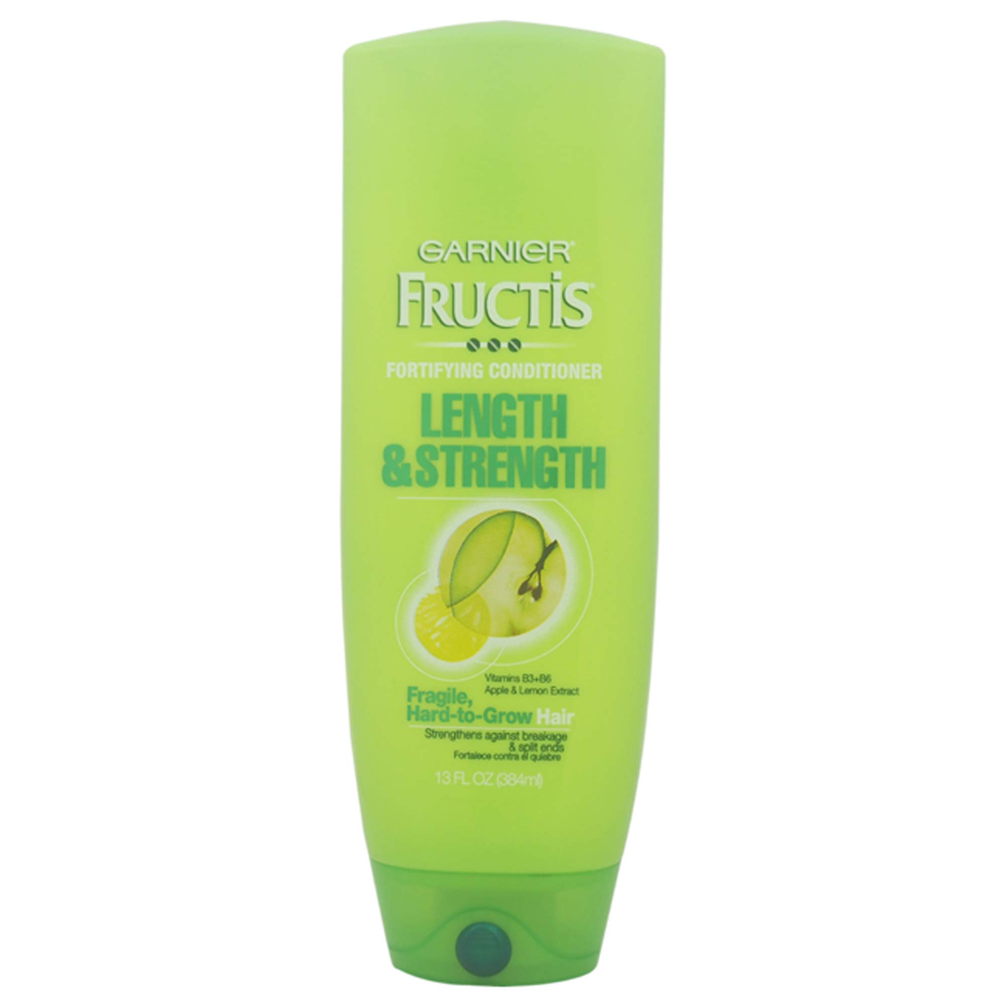 Garnier Fructis Length and Strength Conditioner - 13 oz | Hair Growth & Repair for Long Strong Hair | Daily Moisturizing Treatment for Damaged Hair | Perfect for Dry, Brittle & Frizzy Hair Care Routine