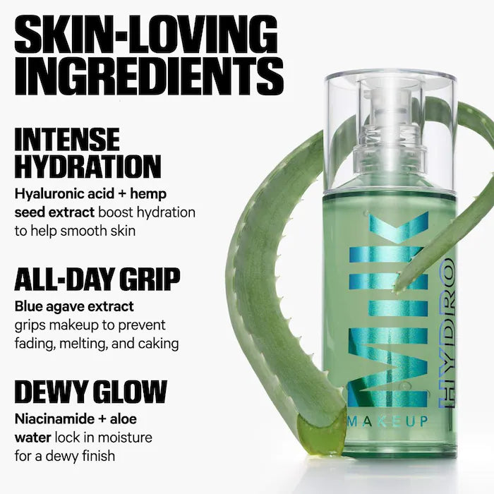 MILK MAKEUP Hydro Grip Hydrating Primer with Hyaluronic Acid + Niacinamide - Long-Lasting Makeup Base for Flawless Skin, Perfect for Daily Wear & Special Occasions