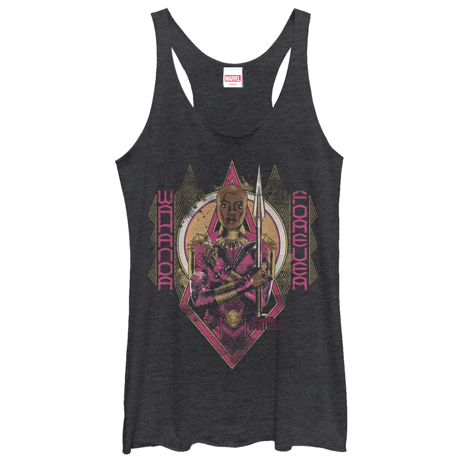 Marvel Forever Okoye Women's Racerback Tank Top - Black Panther Inspired Workout & Casual Wear - Perfect for Gym, Running & Everyday Fashion