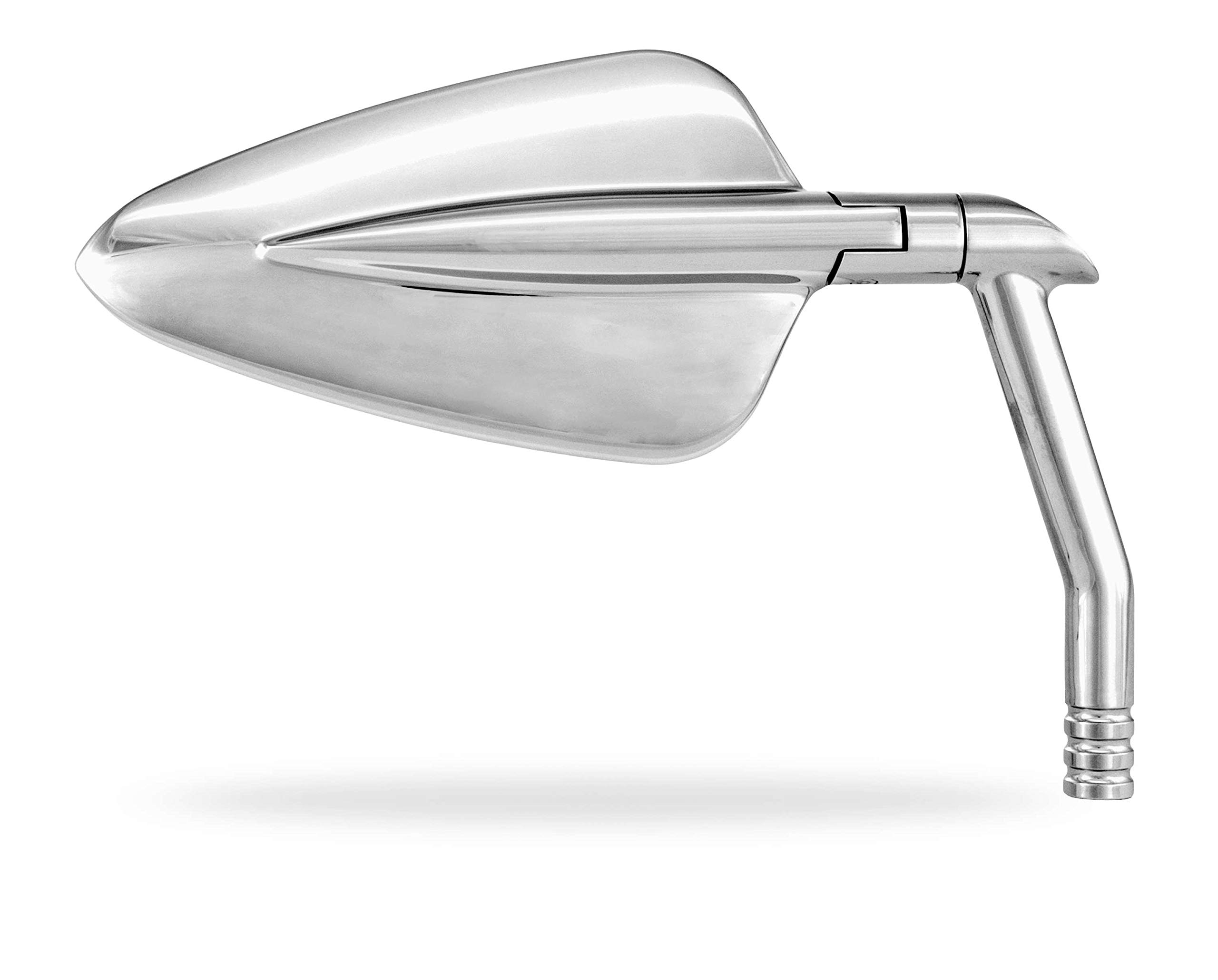 Performance Machine Vision Arrow XL Chrome Mirror - Universal Fit for Motorcycles, Cruisers & Bikes - Enhances Safety & Style on the Road