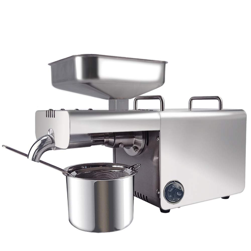 Automatic Cold & Hot Oil Press Machine with Temperature Control - Household Oil Extractor for Peanut, Coconut, Sesame Seeds | Perfect for Home Cooking, DIY Essential Oils & Healthy Snacks