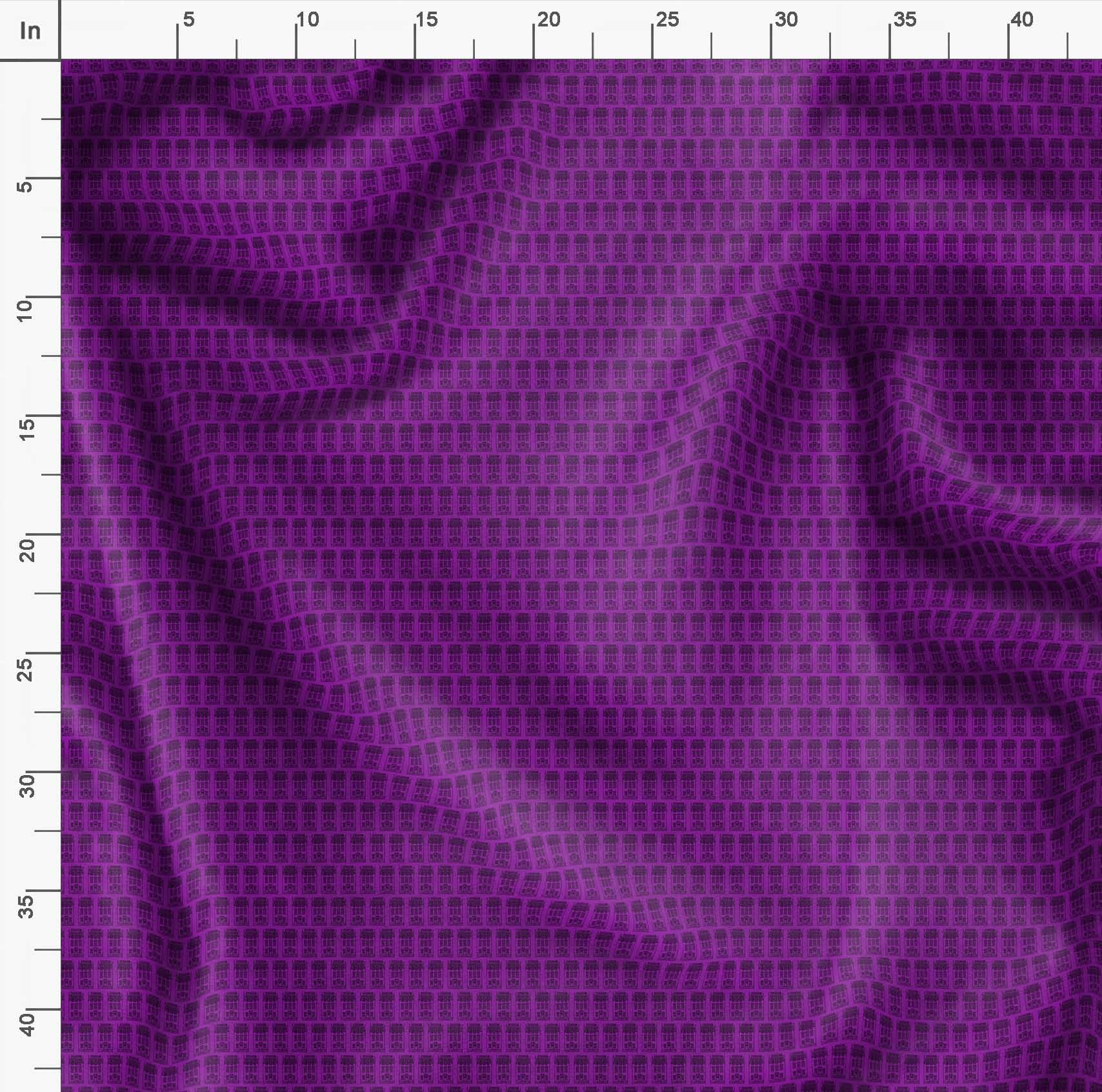 Soimoi Poly Georgette Purple Fabric by The Yard - 42 Inch Wide Urban Tapestry Buildings Architectural Print Fabric for Dresses, Curtains & Home Decor - Lightweight Flowy Material for DIY Fashion & Interior Design Projects