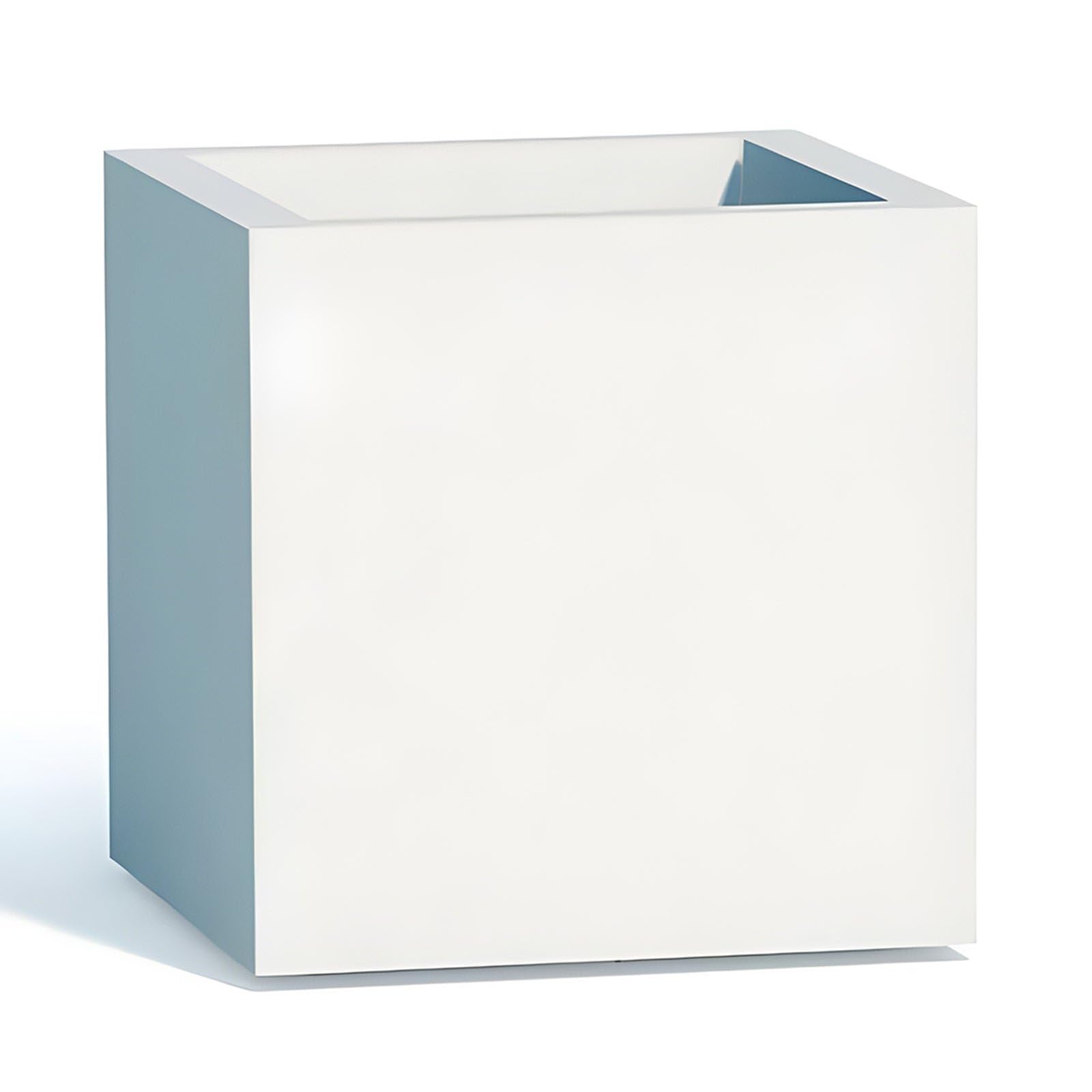 Decorspace Cromia Cube Square Vase - Italian-Made Solid Color Resin Home Decor (40cm, Ice Blue) - Perfect for Modern Living Rooms, Offices & Wedding Centerpieces