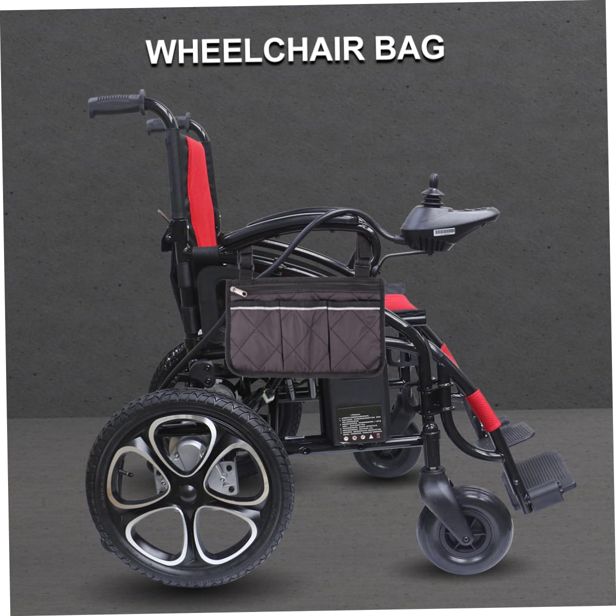 VANZACK Bike Storage Bag - 1pc Wheelchair Armrest Pouch Organizer for Electric Wheelchairs & Mobility Scooters - Perfect for Daily Essentials, Phone & Keys Storage While Riding