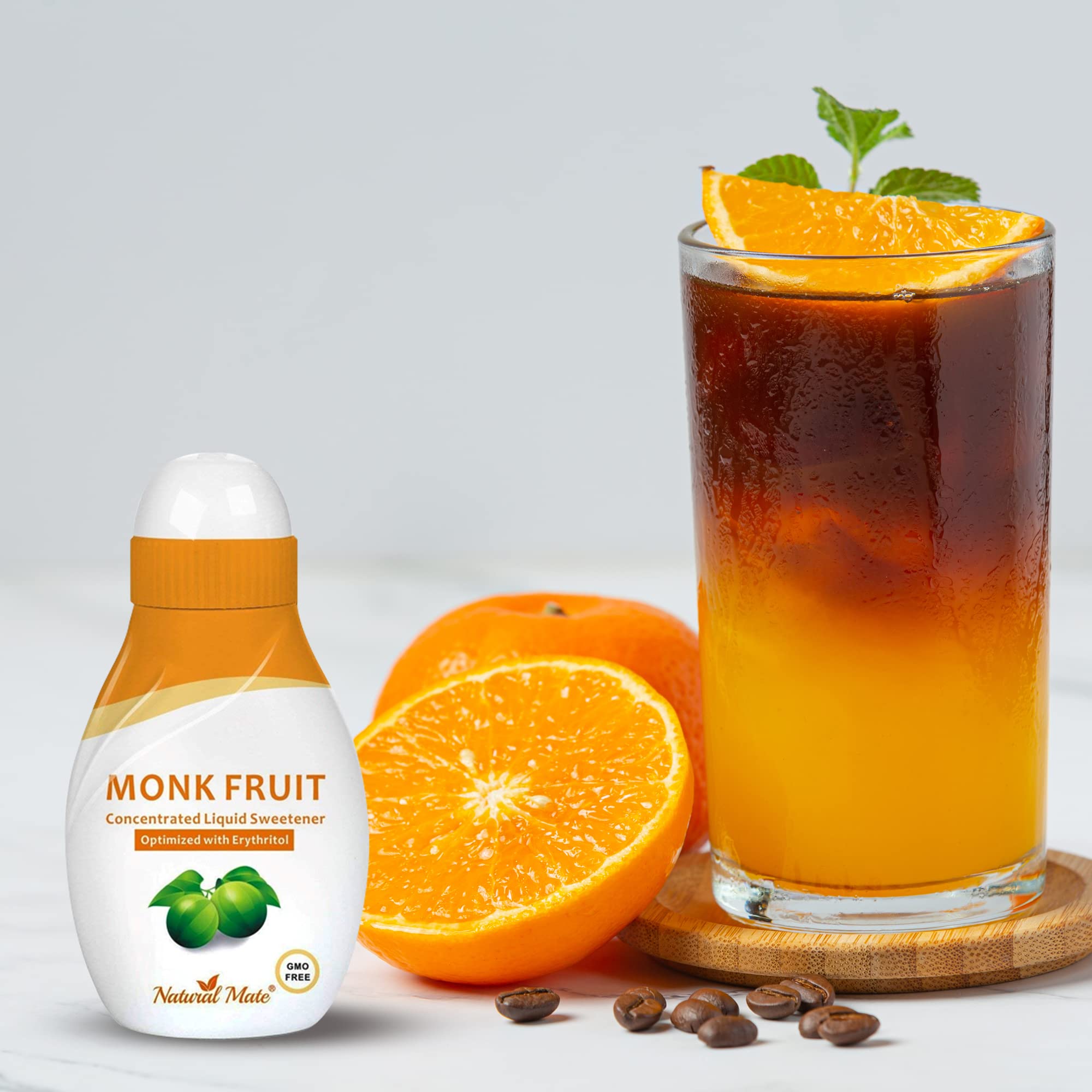 Zero Calorie Monk Fruit Liquid Sweetener with 100% Pure Monk Fruit Extract & Erythritol - 0.9 FL OZ (26.5 mL) Bottle | 2 Pack | Perfect for Keto, Diabetic & Low-Carb Diets | Ideal for Coffee, Tea, Baking & Smoothies