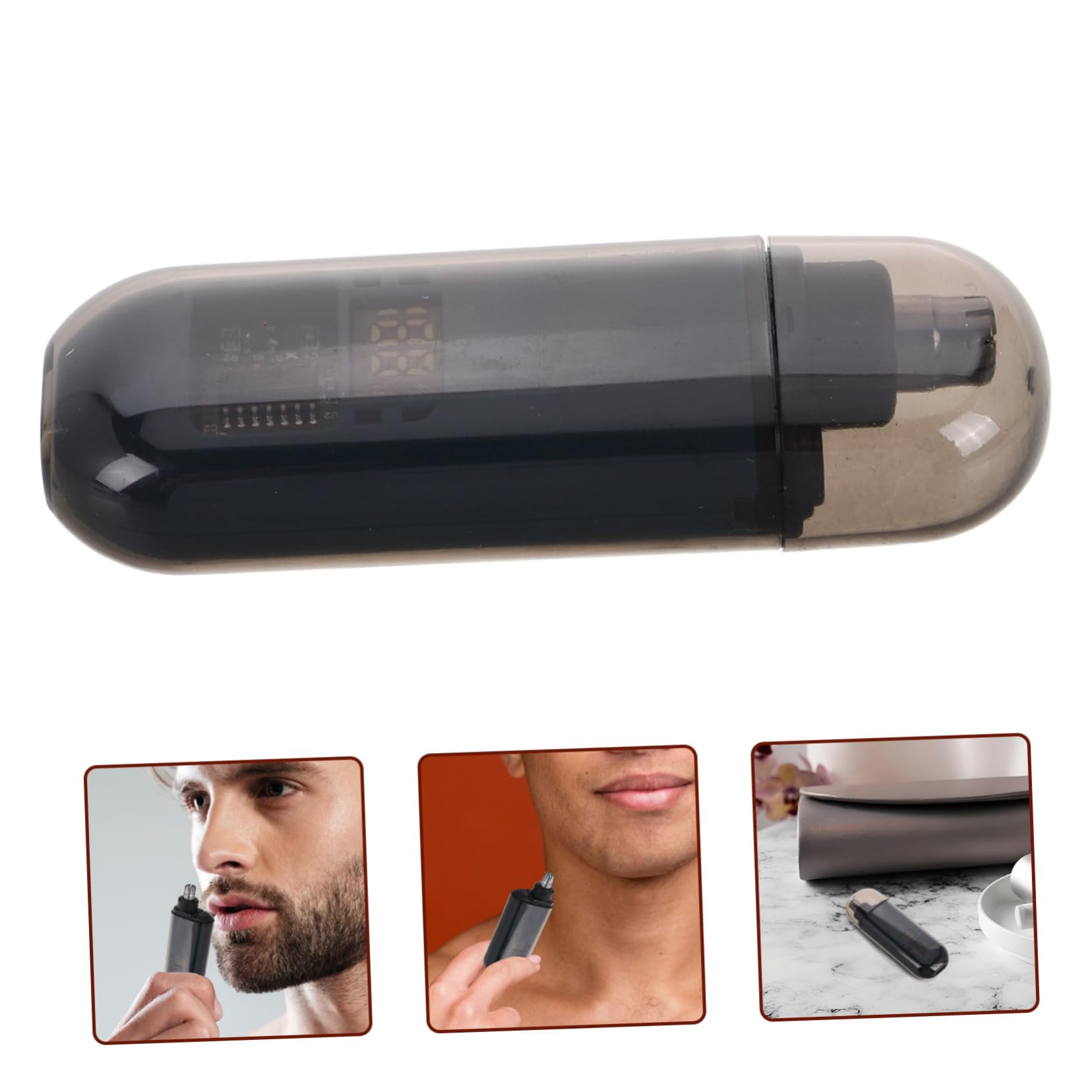 Electric Nose & Beard Trimmer for Men - Rechargeable Mustache Trimmer & Nasal Hair Remover with Hair Scissors | Mens Grooming Kit | Perfect for Travel, Home & Office Use (Blue)