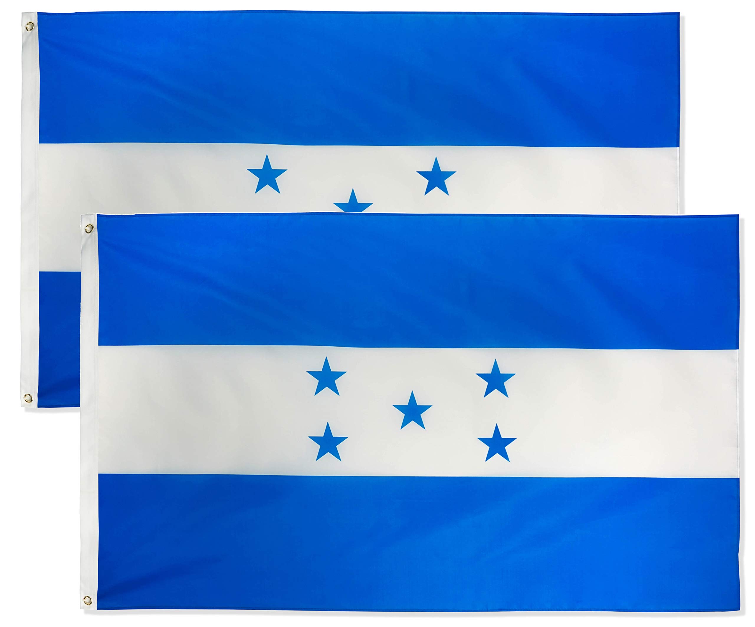 Honduras Flag 3x5ft - 2 Pack Polyester with Brass Grommets for Outdoor & Indoor Display