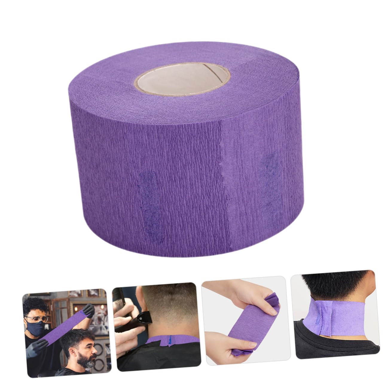 FOMIYES 100-Pack Disposable Stretchy Neck Strips for Hair Cutting - Barber Salon Hair Wrap Strips & Neck Protector Paper - Professional Hairdressing Accessories for Salons, Barbershops & Home Use