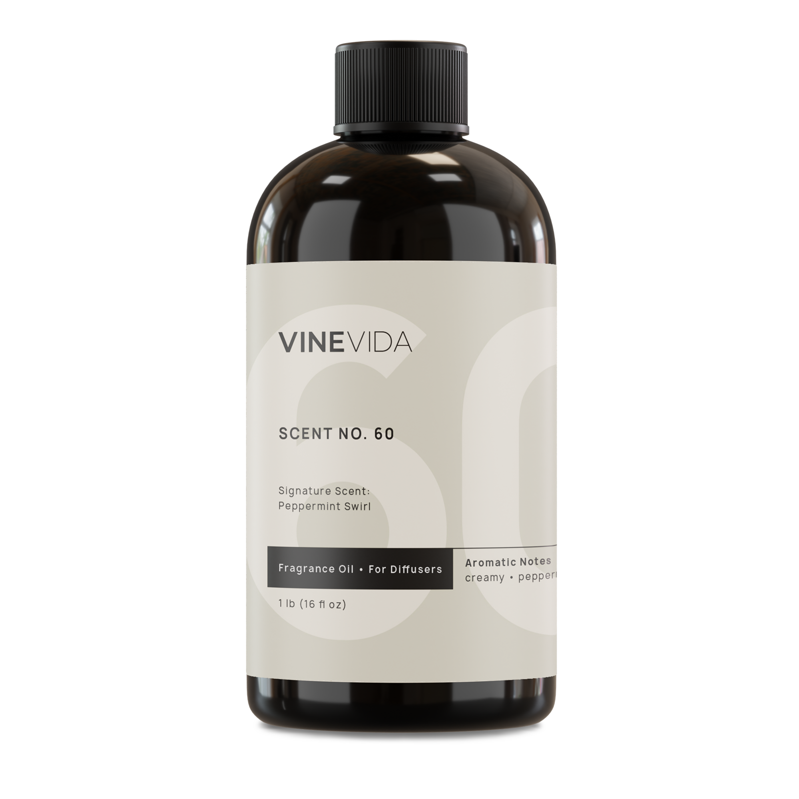 NO. 60 Peppermint Swirl Fragrance Oil for Cold Air Diffusers - Aromatherapy Essential Oil for Home, Office & Spa Relaxation