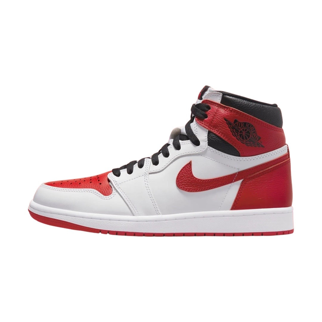 Air Jordan 1 High Retro OG Sneakers - White/University Red/Black Colorway | Men's Basketball Shoes for Streetwear & Casual Style