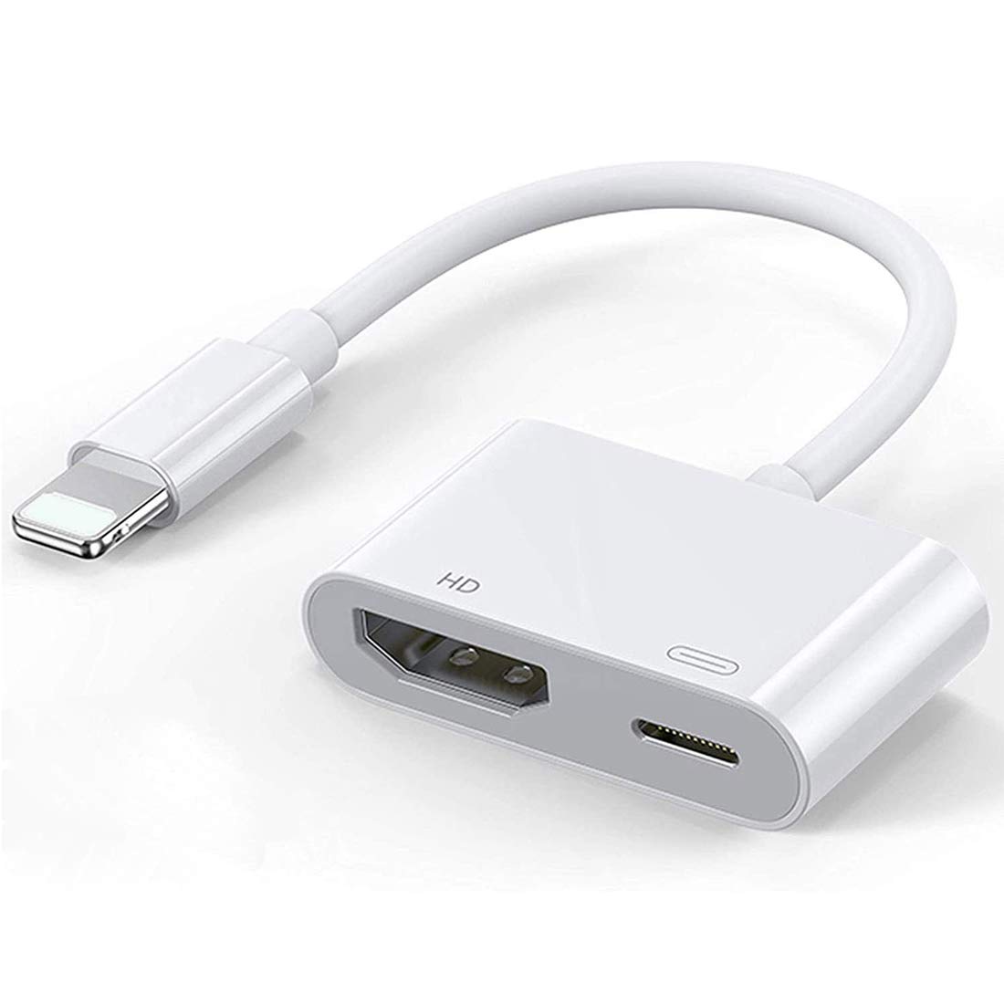 Qualihome iPhone to HDMI Adapter 1080P - Digital AV Connector for iPhone 11/Pro/XS Max/XR/X/8/7/6s Plus & iPad - Screen Mirroring to TV/Projector/Monitor - Perfect for Home Theater, Office Presentations & Gaming