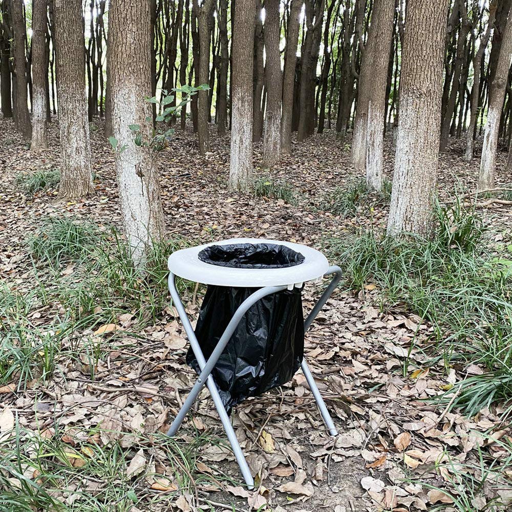 Portable Camping Toilet - Lightweight Folding Travel Toilet for Outdoor Adventures, Hiking, RV Trips & Emergency Use | Compact & Sanitary Camp Commode for Campers & Survival Kits