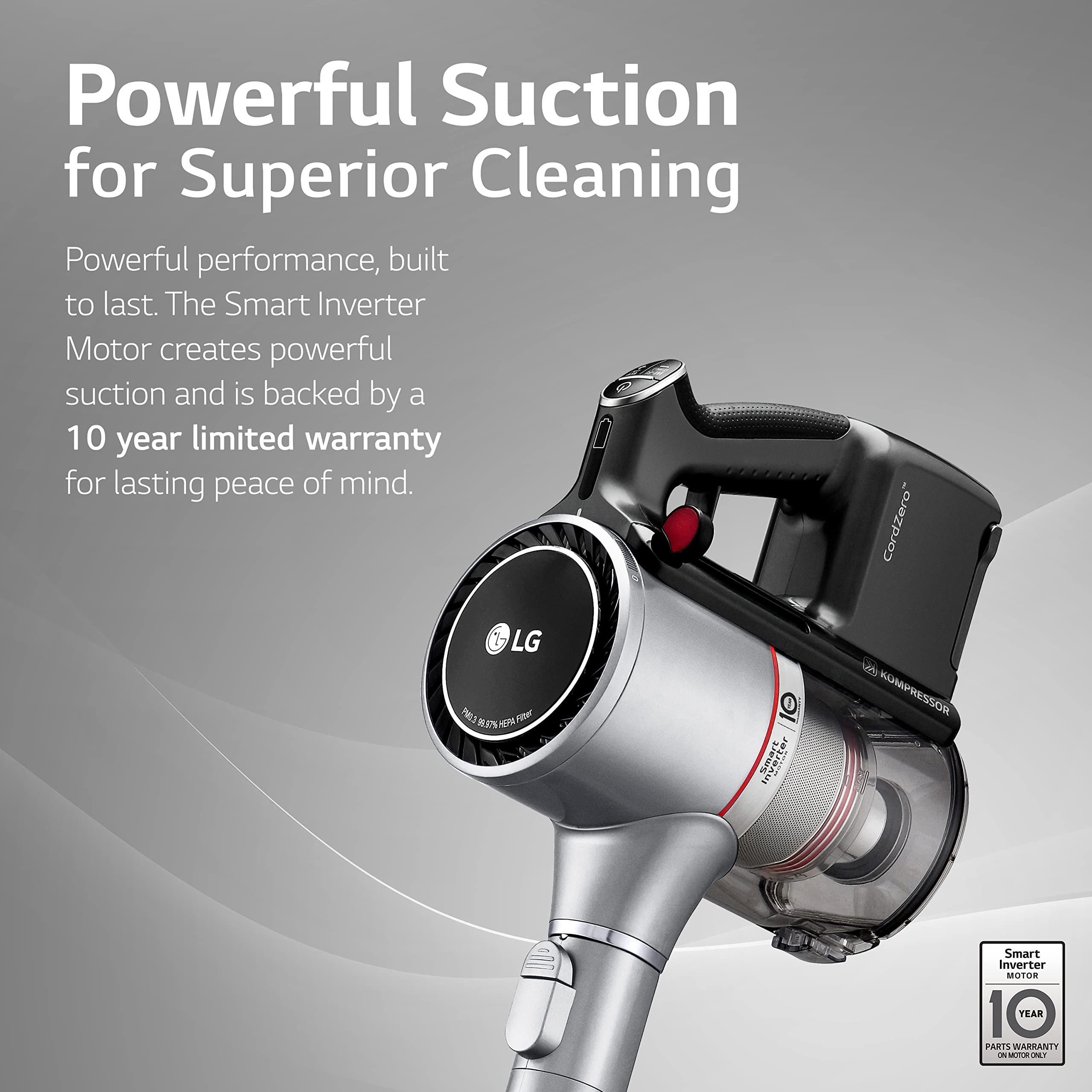 LG CordZero A925 Cordless Stick Vacuum Cleaner - 120 Min Runtime, Extra Battery, Dual Floor Max 2024 (Lightweight for Carpets, Hardwood & Pet Hair) with Portable Charging Stand - Perfect for Home Cleaning & Pet Owners