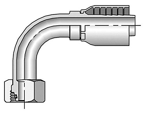 3/4 Inch Female JIC Crimp Fitting for Hydraulic Hose - Heavy Duty Industrial Use - Perfect for Construction, Agriculture, and Machinery Applications