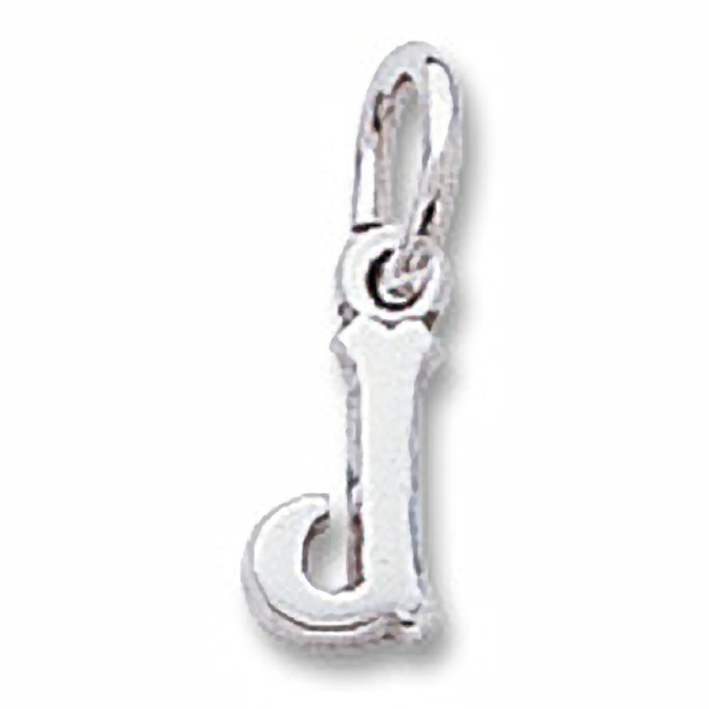 Initial J Charm - Sterling Silver Letter J Pendant for Necklaces & Bracelets - Perfect for Personalized Jewelry, Gifts, and Everyday Wear