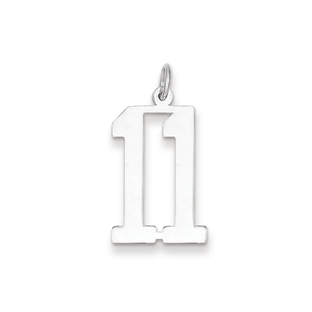Polished Sterling Silver Small Elongated Number 0 Pendant - Perfect for Birthstone Jewelry, Anniversary Gifts & Personalized Necklaces
