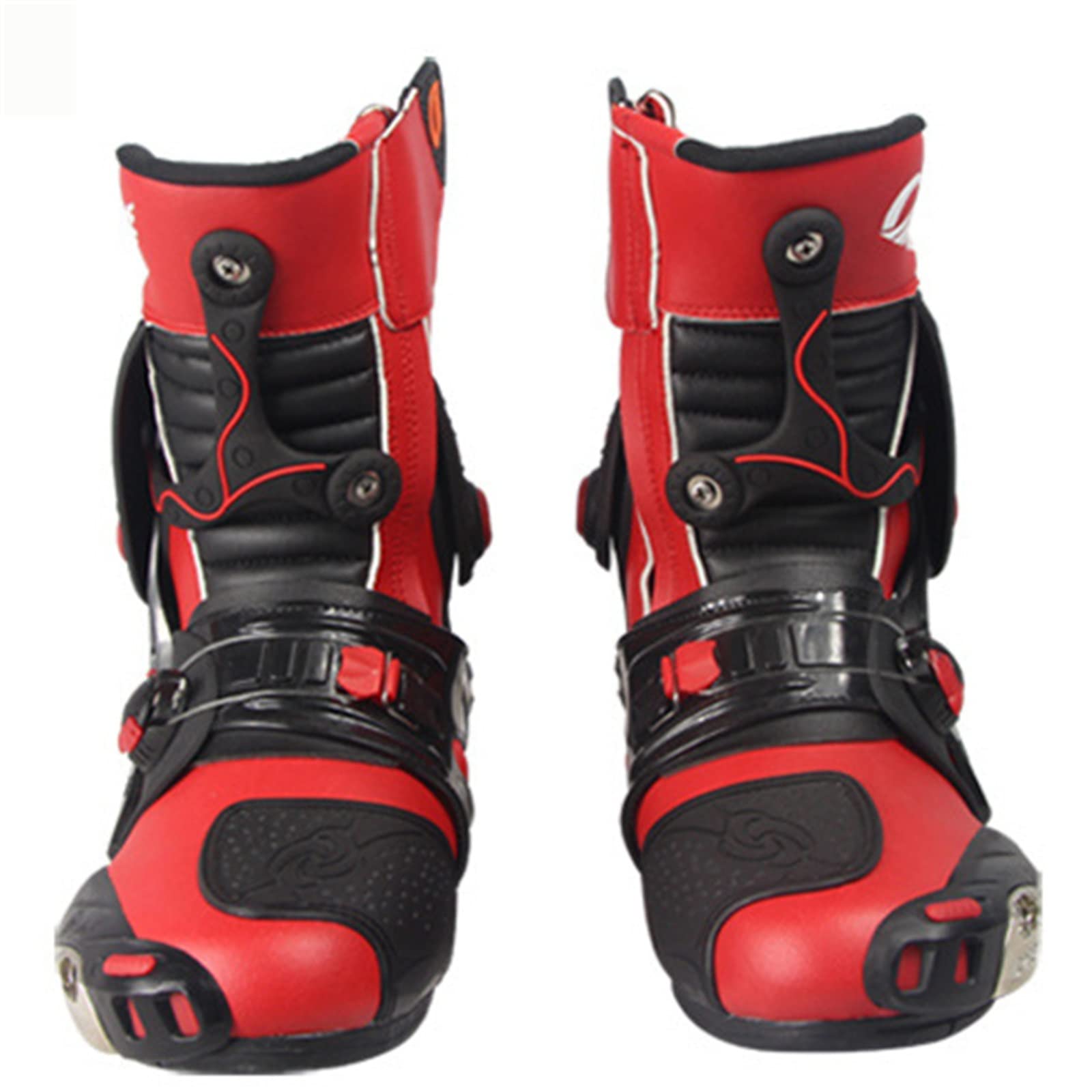Men's Waterproof Red Wings Ankle Mechanic Boots - Breathable Comfortable Motorcycle Boots for Racing & Sports - Ideal for Motorcycle Riding, Construction Work & Outdoor Activities