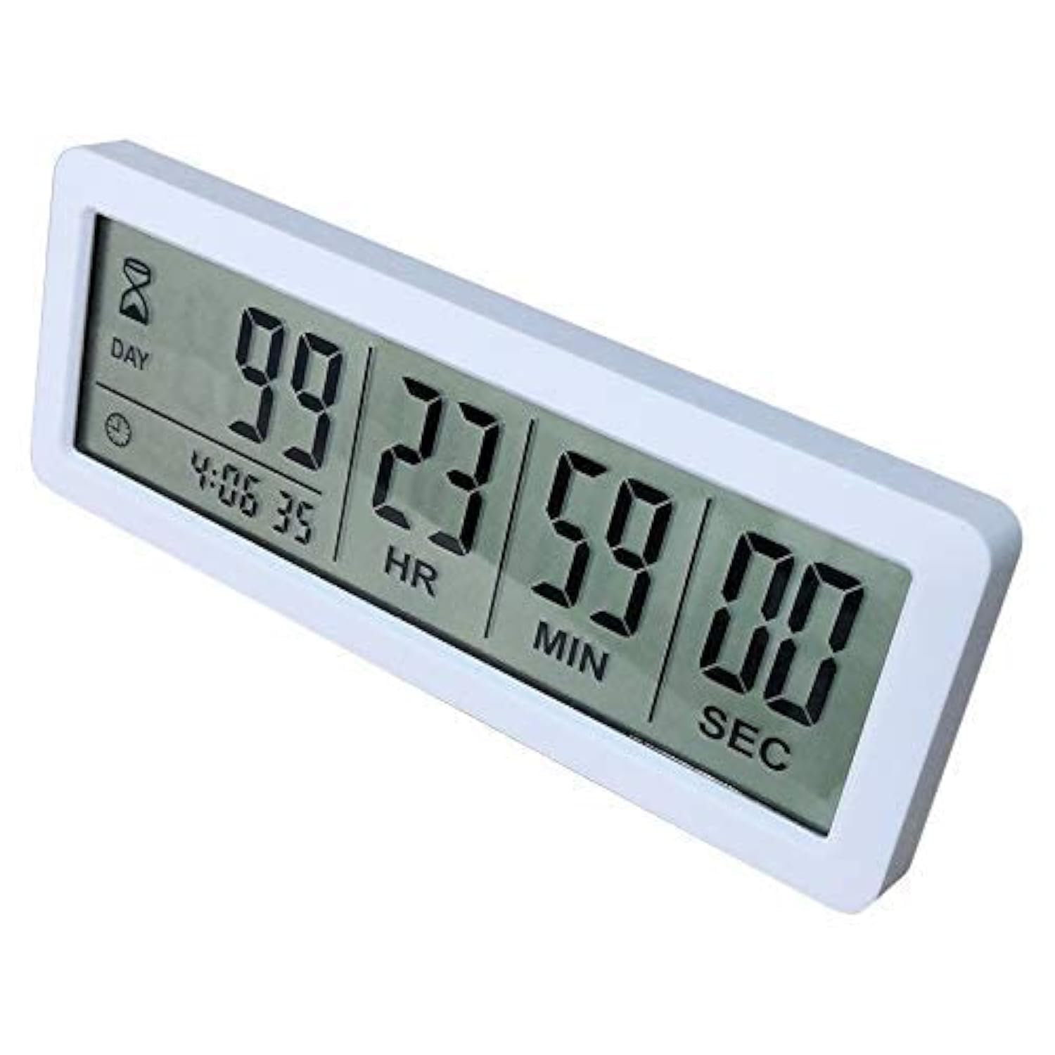 Digital 999 Days Countdown Timer with Magnetic Back - White | Perfect for Vacation, Retirement, Wedding, Lab, Kitchen & Office Meetings | Countdown to Special Events & Project Deadlines