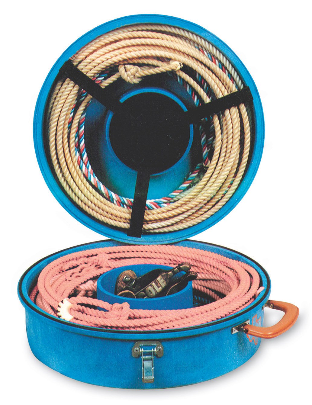 Large Turquoise 6 Rope Can - Premium Storage Container for Kitchen, Pantry & Bathroom Organization | Airtight Food Container for Flour, Sugar, Rice & Dry Goods