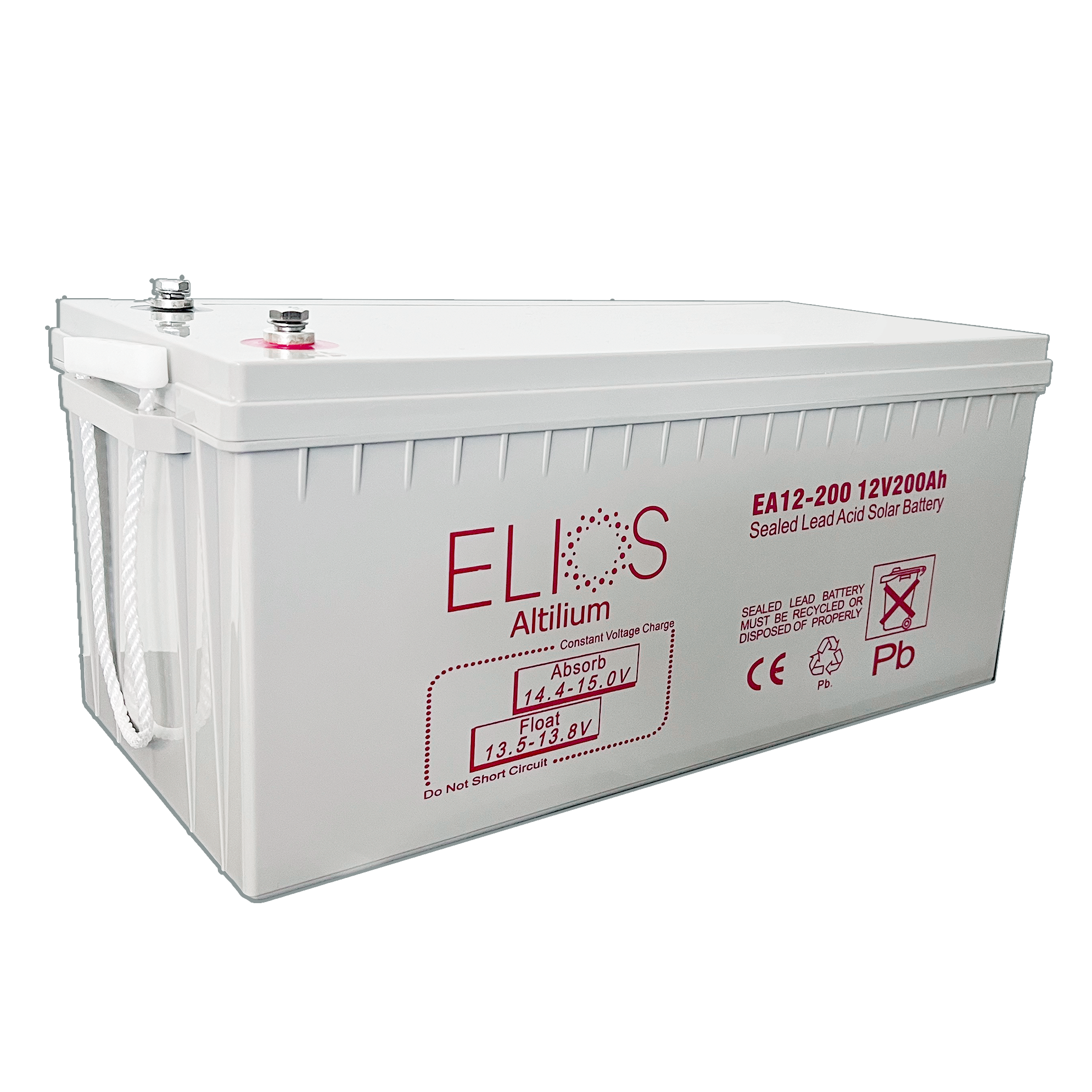 Elios Altilium EA12 200 Sealed Rechargeable AGM Lead Acid Battery 12V 200Ah - Perfect for Solar Power Systems, RV, Marine, and Off-Grid Applications
