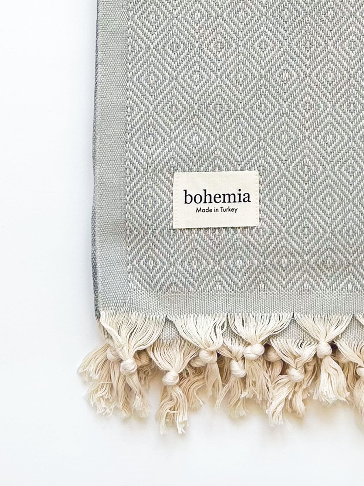 Nordic Dot Hammam Towel - Pearl Grey - Soft & Absorbent Turkish Bath Towel - Perfect for Spa, Beach & Yoga