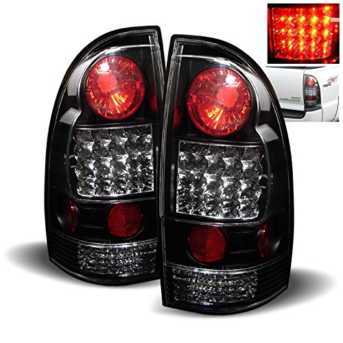 AKKON LED Tail Lights for Toyota Tacoma - Black Bezel Brake Lamps (Driver & Passenger Side) | Durable & Stylish Upgrade for Pickup Trucks | Perfect for Night Driving & Off-Road Adventures