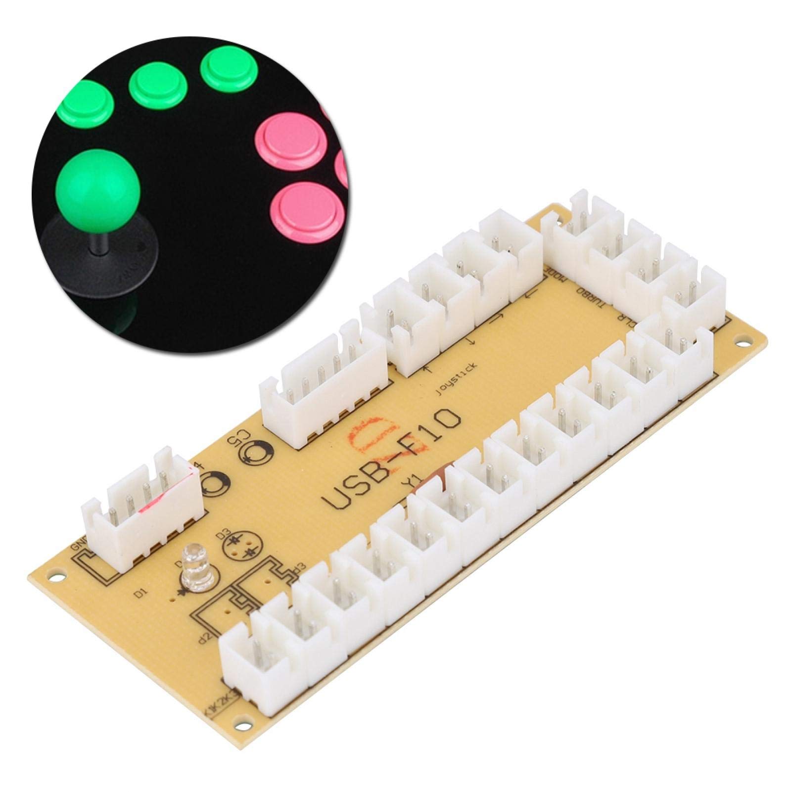 Arcade USB Encoder for PC - Game Controller Joystick Circuit Board & Control Panel Kit - Perfect for Fighting Games, Retro Gaming & DIY Arcade Cabinet Builds