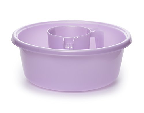 YBM Square Wash Cup & Round Basin Set - Purple for Jewish Ritual Hand Washing