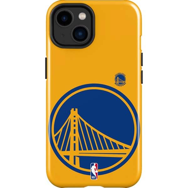 Skinit Impact-Resistant Phone Case for iPhone 15 - Officially Licensed NBA Golden State Warriors Large Logo Design | Durable Protection for Basketball Fans & Everyday Use