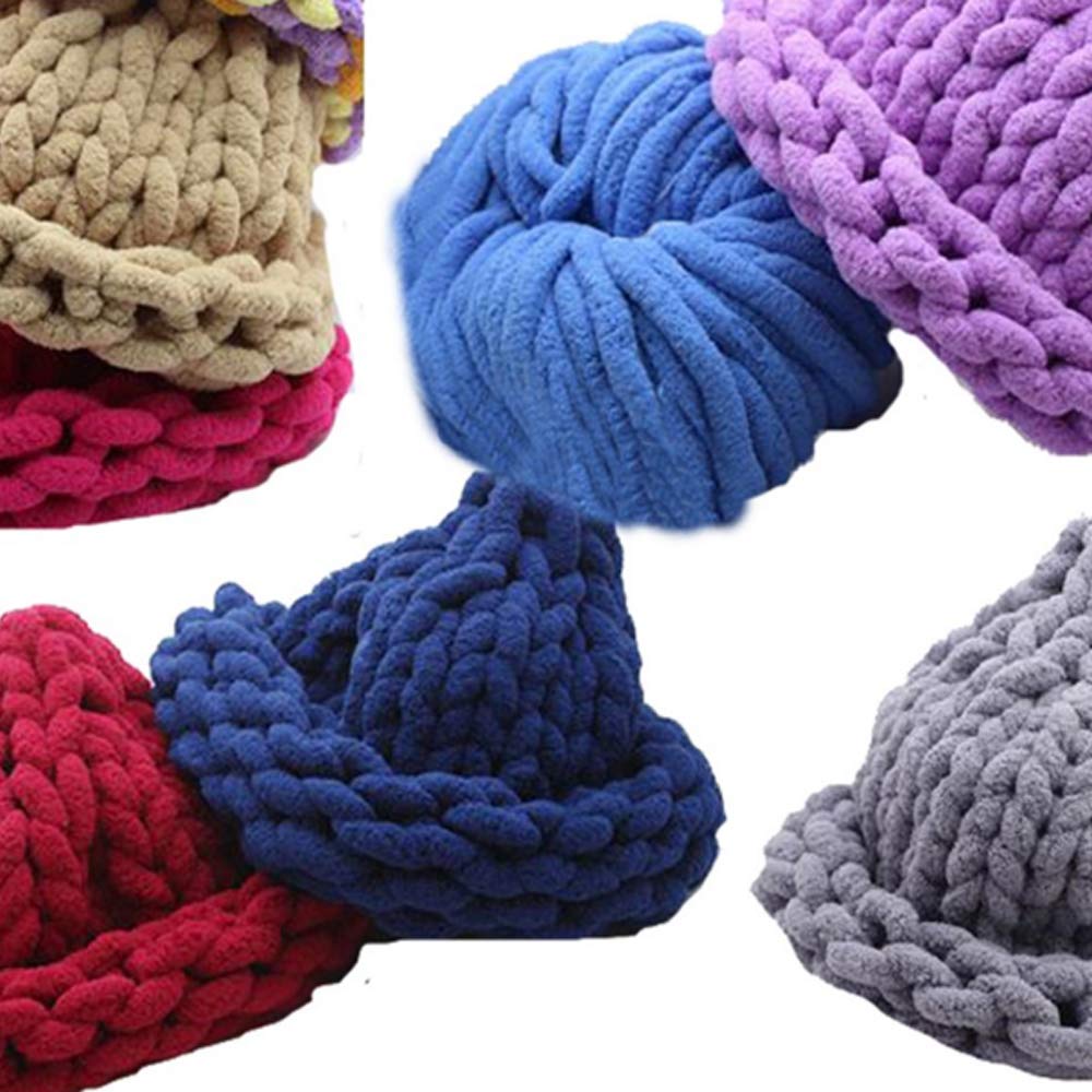 Jumbo Chenille Turquoise Chunky Knit Yarn - 32.4oz Fluffy Soft Bulky Yarn for Extreme Knitting (4 Skeins) | Perfect for Blankets, Scarves, and DIY Home Decor Projects