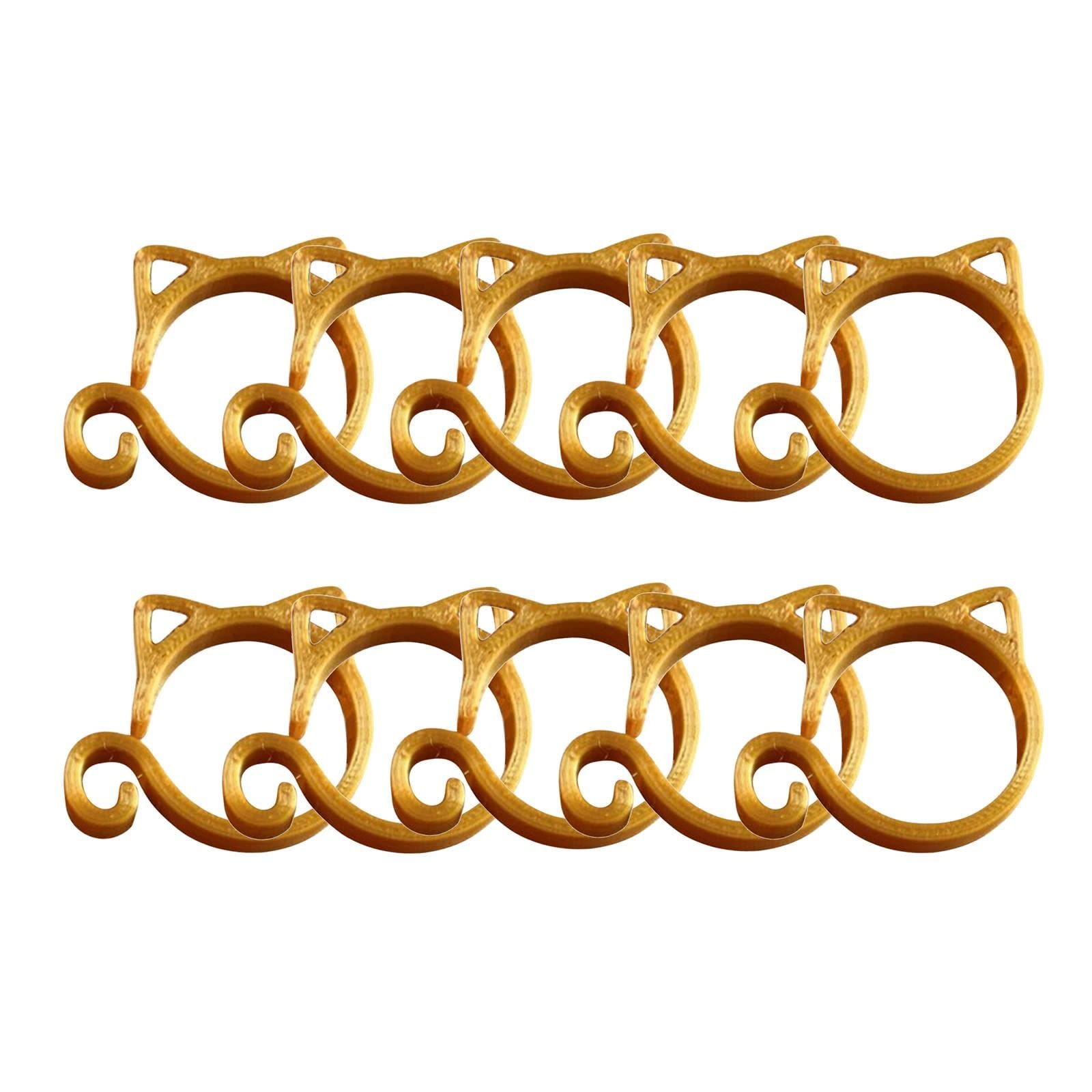 10PCS Cat Plant Clips for Potted Plants - Garden & Home Decor (Yellow)